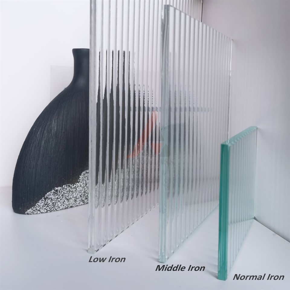 Low Iron Fluted Glass